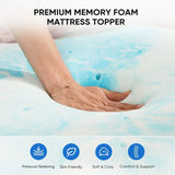 4 Inch Cool Gel Memory Foam Mattress Topper Full, Pressure Relief Support