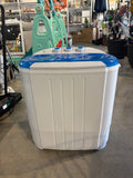 14.5 LB Portable Twin Tub Washing Machine Compact Washer & Spin Dryer Combo – White/Blue