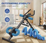 49.8” Adjustable Ab Crunch & Core Workout Machine with Resistance Bands – 440 LB Capacity