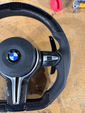 BMW G-Series LED Carbon Fiber Steering Wheel – Fits M2, M3, M4 All G-Series, Pedal