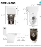 30.75” Two-Piece Rear Discharge Toilet with Chair Height Seat & Powerful Flush – White