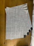 Mini Basketweave Rectangle Placemats, Set of 4 - Mist