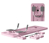 41.7” Foldable Pilates Reformer Board with Resistance Ropes & Digital Counter – Pink