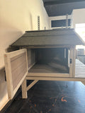 43.5” Elevated Outdoor Cat House & Small Animal Shelter with Waterproof Roof – Gray