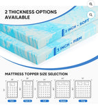 3 Inch Cool Gel Memory Foam Mattress Topper King, Pressure Relief Support