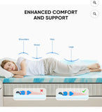 3 Inch Cool Gel Memory Foam Mattress Topper King, Pressure Relief Support