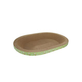 Cat Scratcher Bed for Indoor,Extra Thick Durables Oval Kitty Cardboard Scratch Pad Bowl Kittens Corrugated Board Pet Beds&Furniture - 16.9 inch