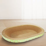 Cat Scratcher Bed for Indoor,Extra Thick Durables Oval Kitty Cardboard Scratch Pad Bowl Kittens Corrugated Board Pet Beds&Furniture - 16.9 inch