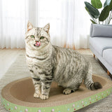 Cat Scratcher Bed for Indoor,Extra Thick Durables Oval Kitty Cardboard Scratch Pad Bowl Kittens Corrugated Board Pet Beds&Furniture - 16.9 inch
