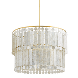 Coretta Capiz Shell + Brass Chandelier