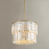 Coretta Capiz Shell + Brass Chandelier