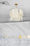 Coretta Capiz Shell + Brass Chandelier