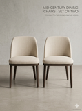 Upholstered Dining Chairs with Back, Set of 2 Fabric Side Chairs