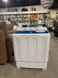 28 LB Portable Twin Tub Washing Machine with Spin Dryer, Built-In Pump & Drain Hose
