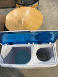 28 LB Portable Twin Tub Washing Machine with Spin Dryer, Built-In Pump & Drain Hose