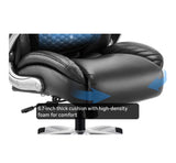 High Back Ergonomic Executive Office Chair with Lumbar Support Headrest Flip Arms Black