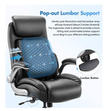High Back Ergonomic Executive Office Chair with Lumbar Support Headrest Flip Arms Black
