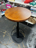 Vintage Industrial Bar Table 42" H, Round Wooden Top Metal Bar Standing Pub Table Kitchen Dining Coffee Bistro Table