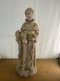Old World St. Francis Statue Statuary, Multicolor