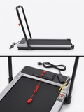 Under Desk Walking Pad Treadmill 6.0 MPH with Handrail Compact Folding Black