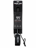 Tidal King 11 Foot Surfboard Leash Coiled Safety Ankle Strap Black