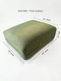 Thick Cushion Dog Bed 30” x 24” Elevated Pet Cushion Bed - green