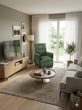 Green - Power Recliner Chair Soft Upholstered Padded Armchair Lounge Seat Home