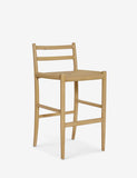 Oakwood Danish Cord Nicholson Counter Stool, Wooven Seat, Rustic Notes, Dining Room, Kitchen