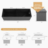 43” Folding Storage Ottoman Bench End of Bed Storage Seat