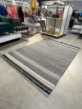 Vesta Home 5×7’ Wool-Blend Area Rug – Black & Ivory Abstract Multi-Pattern