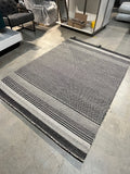 Vesta Home 5×7’ Wool-Blend Area Rug – Black & Ivory Abstract Multi-Pattern