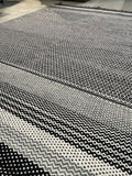 Vesta Home 5×7’ Wool-Blend Area Rug – Black & Ivory Abstract Multi-Pattern