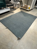 5×7’ Wool-Cotton Blend Area Rug – Blue-Green Modern Design