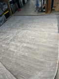 10’ x 14’ - Used for Staging Handmade Modern Wool & Viscose Area Rug – Grey – Contemporary