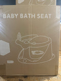 Baby Bath Seat with Cushion & Armrest, 6–18M Tub Chair + Brush, Cup & Cap