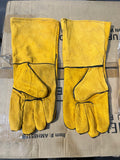 Leather Forge Welding Gloves For Men, 16 Inches Heat Resistant Gloves, for Tig, Mig