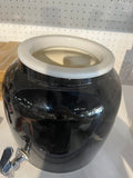 Reduced-Minor Scratches on the side GEO Black Porcelain Ceramic Crock Water Dispenser for 3-5 Gallon Bottles