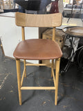 Timo Oak and Danish Cord Scandinavian Bar Stool