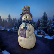 36” Lavender Snowman Statue w/ LED Lights, Indoor/Outdoor Holiday Décor
