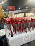Solar LED Candy Cane Pathway Light Stake – 14” Cool White Holiday Decor