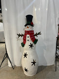 60” Light-Up Snowman Statue with LED Lights, Holiday Indoor/Outdoor Décor