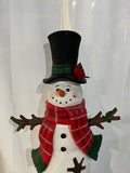60” Light-Up Snowman Statue with LED Lights, Holiday Indoor/Outdoor Décor
