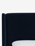 Queen Size Upholstered Blue Velvet Adara Bed Frame