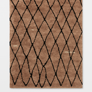 10x14 Brown Shag Area Rug with Black Pattern – Thick Modern Contemporary Carpet