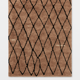 10x14 Brown Shag Area Rug with Black Pattern – Thick Modern Contemporary Carpet