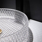 Vessel Transparent Diamond Shaped Crystal Glass Bathroom Wash Sink Basin’s