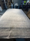 10x14’ Reduced – Light Gray Subtle Stripe Area Rug with Minor Stains
