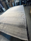 10x14’ Reduced – Light Gray Subtle Stripe Area Rug with Minor Stains