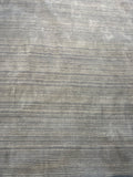 10x14’ Reduced – Light Gray Subtle Stripe Area Rug with Minor Stains