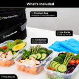 Insulated Lunch Box with Containers Leakproof Meal Prep Cooler Bag